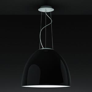 Artemide Nur Gloss lampă suspendată, negru lucios, reglabil, Negru, Camera de zi / sufragerie, Metal, Design