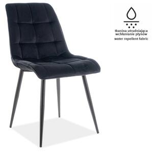 Scaun CHIC, stofa catifelata negru - Matt 99, 50x43x88 cm