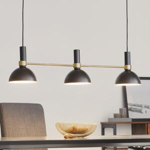 Markslöjd Lampă suspendată Larry, 3 becuri, alamă neagră, reglabil, Negru, Camera de zi / sufragerie, Metal, Modern