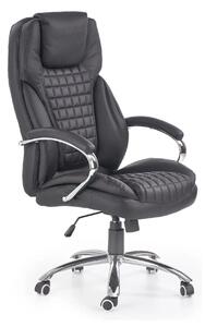 Scaun de birou KING, negru, piele ecologica, 67x76x116/124 cm