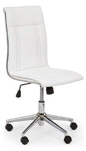 Scaun de birou PORTO, alb, piele ecologica, 44x57x97/107 cm