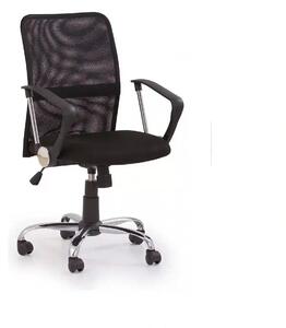 Scaun de birou TONY, negru, stofa/plasa, 58x56x92/102 cm