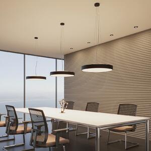 Arcchio Lampă suspendată LED Vanida, negru, Ø 60 cm, sus/jos, reglabil, Negru, Bucătărie, Metal, Modern