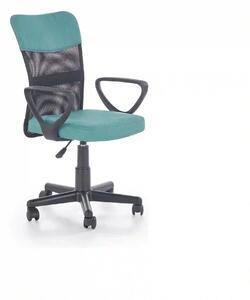 Scaun de birou TIMMY, turcoaz, stofa mesh, 52x59x81/91 cm
