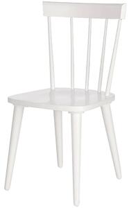 Scaun living Barkley, alb, lemn de cauciuc, 44x50x86 cm