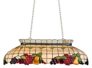 Clayre&Eef Sabet - lampă suspendată stil Tiffany, reglabil, Multicolor, Camera de zi / sufragerie, Metal, Tiffany