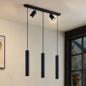 Lampă suspendată Lindby Sanad, 70 cm, 5 becuri, negru, GU10