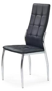 Scaun K209, negru/crom, piele ecologica/metal, 43x54x101 cm