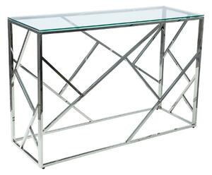 Consola ESCADA C, crom, sticla securizata/metal, 120x40x78 cm