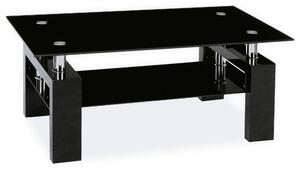 Masuta LISA 2, negru, sticla securizata, 110x60x55 cm