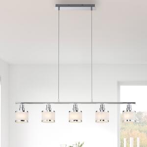 JUST LIGHT. GmbH Lampă suspendată Accor, versiune cu cinci lumini, reglabil, Metalic, Camera de zi / sufragerie, Metal