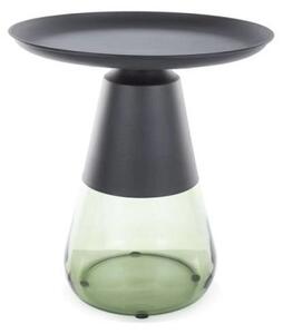 Masuta cafea TIFFANY A BLACK, verde/negru, metal/sticla, 50x52 cm