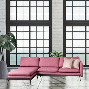 Coltar Stanga PARIS roz, 275x190x85 cm, Stil modern, Living/Birou/Sala de asteptare