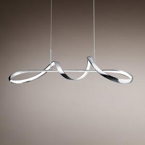 Reality Leuchten Lampă suspendată LED Perugia cu Switch-dimmer crom, reglabil, Metalic, Camera de zi / sufragerie, Metal, Modern