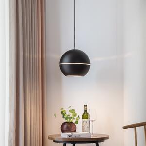 Suspensie Lucande Calantha, negru, aluminiu, Ø 30 cm