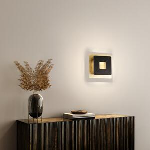 Hennes aplică LED, 18x18cm, foiță de aur/negru