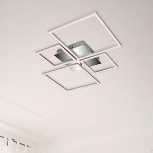 Briloner Plafonieră cu LED, CCT, 4 lumini, aluminiu, reglabil, Metalic, Camera de zi / sufragerie, Metal, Modern, Plafon cu flacără multiplă
