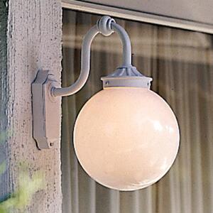 Konstsmide Aplică de exterior Arcturus cu abajur sferic, reglabil, Alb, Metal, Modern, Glob pentru exterior