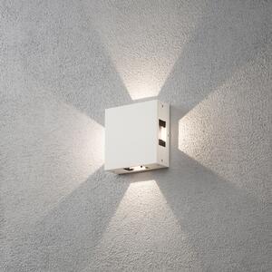Konstsmide Cremona - aplică LED de exterior, reglabilă, alb, Alb, Metal, Scandinavă