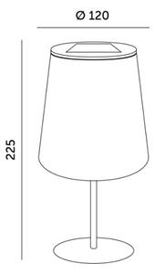 Lampă de masă solară LUVETRA LED/1xAA 4000K IP44 200 mAh neagră