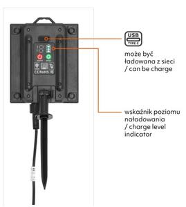 Ghirlandă solară LED dimabilă STARLIGHT NEO 10xE27/3,7V 2700K IP54 1200 mAh 11,5m + telecomandă