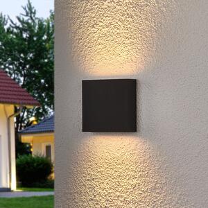 Lucande LED lumina de perete în aer liber Trixy, antracit, metal, IP54, Negru, Metal, Modern