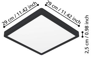 Eglo 901304-LED Plafonieră FUEVA LED/13W/230V 2700/4000/6500K 29x29cm neagră