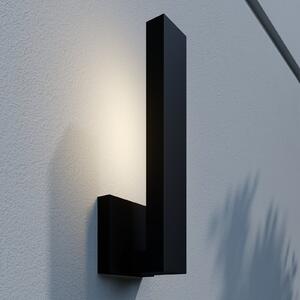 Lindby Isadore aplică LED de exterior, Negru, Aluminiu, Modern, Priză de perete top