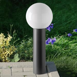 CMD Lampă decorativă cu postament Kiana, Negru, Metal, Modern, Glob pentru exterior