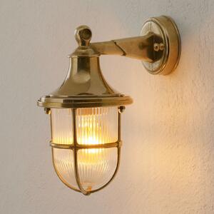 Moretti Luce Aplică de exterior Ocean, formă felinar, alamă, reglabil, Auriu / Alamă, Hol, Metal, Maritimă