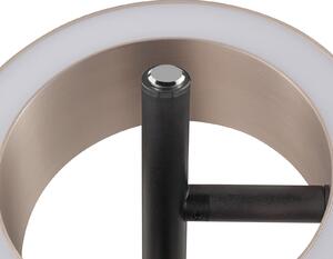 Brilliant Lampă de birou cu LED Axion, negru/maro, înălțime 45 cm, CCT, reglabil, Negru, Camera de zi / sufragerie, Metal, Modern