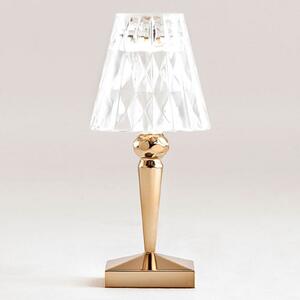 Kartell Lampă de masă cu baterie LED Baterie, 26 cm, aurie, IP54