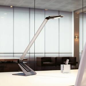 Lampă de birou cu LED MAULsolaris, argintie, înălțime 64 cm