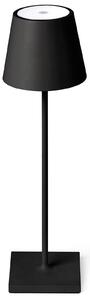 FARO BARCELONA Lampă LED de masă Toc cu Charger USB, IP54, negru, reglabil, Negru, Metal, Modern