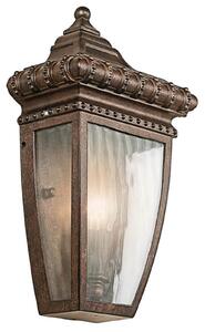 KICHLER Aplică de exterior Venetian Rain, Bronz / Alamă Veche, Metal, Antichitate, Priză de perete top