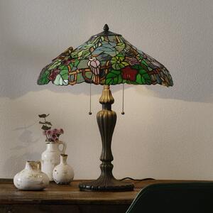 Clayre&Eef Lampă de masă Australia, stil Tiffany, Multicolor, Camera de zi / sufragerie, Sticlă, Tiffany