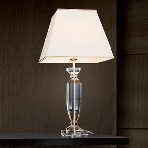 Lampă de masă Pokal cu cristal auriu/crem