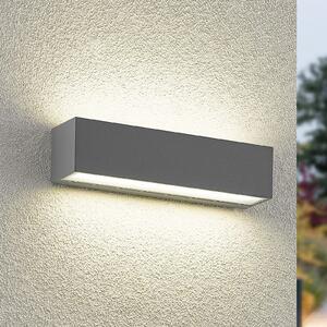 Arcchio Aplică de perete LED Lengo, 25 cm, gri, 2 becuri, CCT
