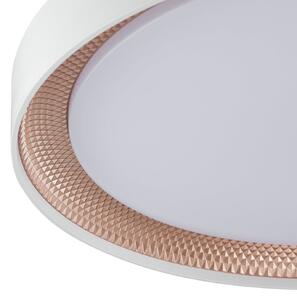 Brilliant Plafonieră LED Waldo, alb/auriu roz, Ø 48,5 cm, CCT, dimabil., reglabil, Alb, Camera de zi / sufragerie, Metal, Modern