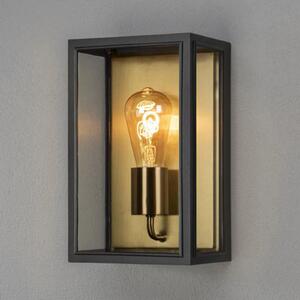 Konstsmide Aplică de exterior Carpi, negru, lățime 18 cm, reglabil, Negru, Metal, Modern, Felinar