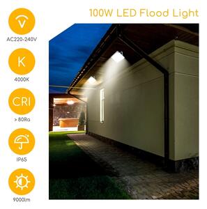 Proiector LED Aigostar LED/100W/230V gri 4000K IP65