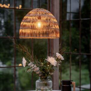 PR Home lampă suspendată pentru exterior Dantelă fibră naturală, cablu, Ø37cm