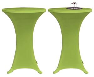 Husă elastică pentru masă, 2 buc., verde, 70 cm