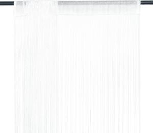 Draperii franjuri, 2 buc., 100 x 250 cm, alb