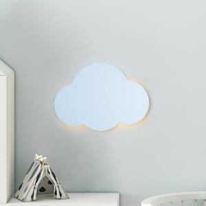 Aplică de perete Cloud, albastru, oțel, lumină indirectă, 38 x 27 cm