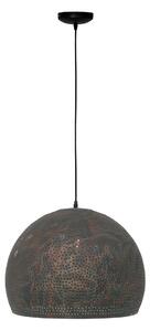 Freelight Lampă suspendată Fori, Ø 45 cm, maro, metal, reglabil, Maro / Rugină, Camera de zi / sufragerie, Metal