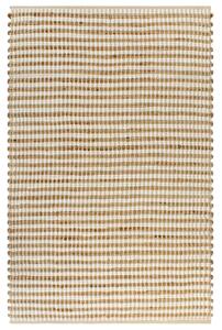 Covor din iută lucrat manual, natural & alb, 120x180 cm textil