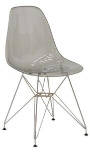 Scaun Adelle plastic PP pet gri-inox 46x55x81 cm