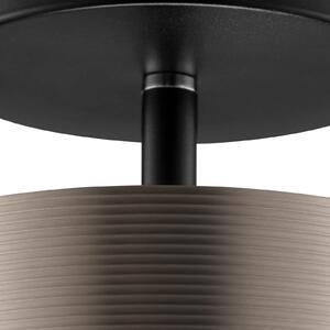 Brilliant Lampă de tavan cu LED Axion, negru/maro, Ø 15 cm, Memory, CCT, reglabil, Maro / Rugină, Camera de zi / sufragerie, Plastic, Modern