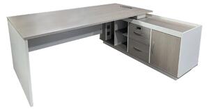 Birou de colt Armadi, Pako World, Sonoma-Alb, 160x80x75 cm